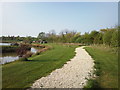 Allerthorpe Lakeland Park footpath alongside the fishing lake