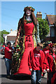 Giant Lady at Jack in the Green procession, Collier Road 