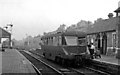 Tenbury Wells Station, with ex-Great Western Diesel railcar