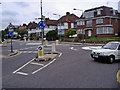 Double roundabouts at junction of The Ridgeway and The Vale