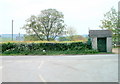 Bus stop and shelter facing road to Dingestow