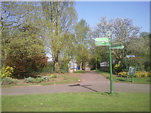 TQ4178 : Direction sign in Maryon Park by Marathon