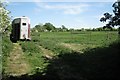 SP1765 : Horsebox in a field-corner by Robin Stott