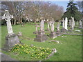 Headstones in Margravine Cemetery