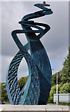 J3683 : Sculpture, Jordanstown by Albert Bridge