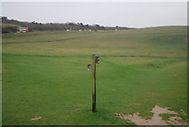 TV5199 : Seven Sisters Country Park - footpath signpost by N Chadwick