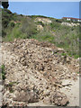 Landslide on the beach