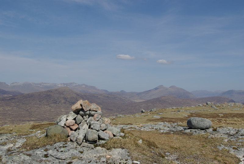 Cairn on Meall Bhalach NW top © Leslie Barrie :: Geograph Britain and ...