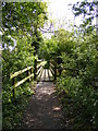 Footbridge on the footpath to the A12