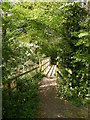 Footbridge on the footpath to the A12