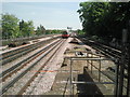 Looking up the line from Turnham Green station