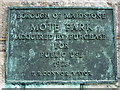 Plaque on the entrance gateway to Mote Park, Maidstone