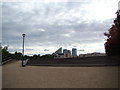 View of Canary Wharf from East India Dock