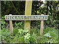 TG0525 : Pedlars Turnpike sign by Geographer