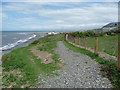 The coast path approaching Aberaeron from the south-west