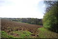 Ploughed field by the Greensand Way