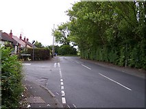 SJ5693 : Three lane junction at Burtonwood by Raymond Knapman