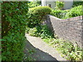 Start of footpath from Rockwood Road to Wye Crescent, Garden City, Chepstow