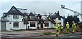 Fire damaged derelict restaurant