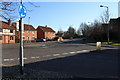 Mini-roundabout at junction of Whitehorse Street and Briton Way, Wymondham