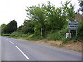 TM2956 : Little Lane Bridleway to Broad Road & Wickham Market name sign by Geographer