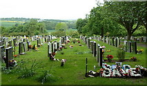 SK4467 : All Saints churchyard, Heath by Andrew Hill