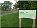 Footpath at Stretton, looking to new housing at Henbury Gardens