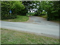 Footpath and private road to The White House and Wivelsfield Hall