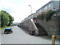 Steps up to Central Street houses, Pwllypant, Caerphilly