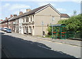 Bus stop and houses, Coed-y-brain Road, Llanbradach