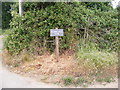 TM2855 : Thorpe Hall Farm sign by Geographer