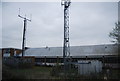 Telecommunications mast by the railway