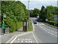 Bus stop on the A617 Mansfield Road at Bramley Vale