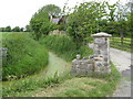 Drainage ditch or rhyne adjacent to The Poplars driveway