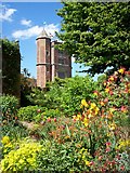 TQ8038 : Sissinghurst Tower and flowers by Len Williams