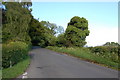 Road ascends Star Hill near Llansoy