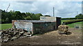 Fields and farm shed by Rod Moor Road