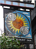 TQ4467 : Sign for The Daylight Inn, Station Square, Petts Wood, BR5 by Mike Quinn
