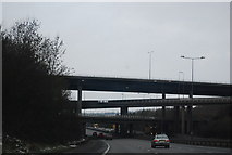 TQ3053 : M25/M23 Junction overbridges by N Chadwick