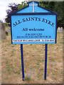 Notice Board of All Saints Church,Eyke