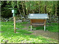 Game bird feeding trough at Dunira