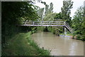 Wooden footbridge over the Oxford Canal