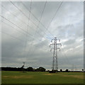 TL8104 : Powerlines over Essex by Roger Jones