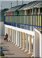 Beach huts and colonnade