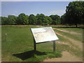 Information board in Richmond Park