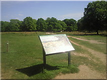 TQ1872 : Information board in Richmond Park by Marathon