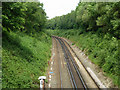 Railway looking north, Dormans Park