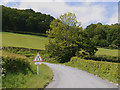 Dead-end road heading for Glan-rhyd