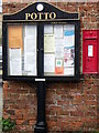 Notice board and postbox, Potto