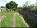 Field access track above Upper House Farm